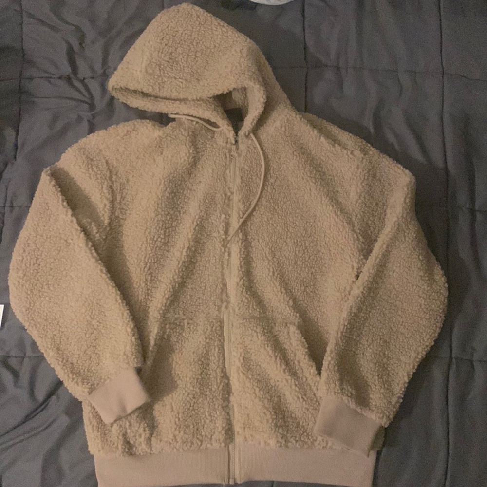 Fake fur hoodie